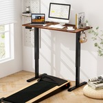 Elektrisch verstelbaar bureau - 180x80 cm - Single motor - Zwart / Wit
