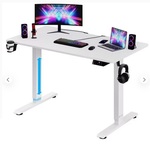 Elektrisch verstelbaar bureau - 180x80 cm - Single motor - Wit