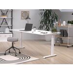 Elektrisch verstelbaar bureau - 160x80 cm - Dual motor - Wit
