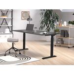 Komil bureau in hoogte verstelbaar bureau, 1 plank en 1 deurzwart.