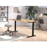 Komil bureau in hoogte verstelbaar bureau, 1 plank en 1 deurzwart.