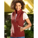 Dames Vest Merino Wol Fleece Engel Natur Kleur Terracotta Maat 34/36 - Small