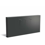Vijvermuur aluminium vrijstaand 300x25x120cm.