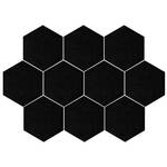 QUVIO Memobord - Hexagon Bulletin board - Set van 10 - Vilt