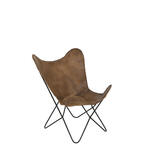 Light & Living Vlinderstoel 'Butterfly', leer bruin