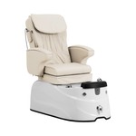 Elektrische pedicurestoel - met verlicht voetenbad en massagefuncties - 105 W - 150 kg - beige