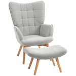 Nohr Loungestoel Bronwen Met voetenbank, Rattan - Bruin