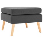 Outsunny poly-rotan loungebank, 2-zits set, weerbestendig, comfortabele ligstoel met kruk, perfect voor tuin, bruin | Aosom.nl