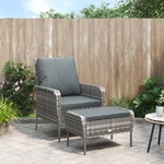 Relaxstoel met voetenbank stof wijnrood
