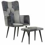 Fauteuil met Voetenbank Gestoffeerde Fauteuil met Massief Houten Frame en Antislip Vilten Kussens Accentstoel Relaxstoel (Beige)