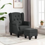 Eleonora Fauteuil 'Marcus' met voetenbank, kleur Groen Baquer