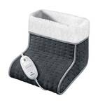 Grote voetenwarmer slof cheetah print creme one size 30 x 27 cm