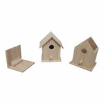 Clayre & Eef Witte Decoratie vogelhuis 21*11*22 cm 6Y3721W