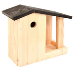 Clayre & Eef Grijze Decoratie vogelhuis 30*19*25 cm 6Y4579