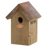 Clayre & Eef Vogelhuis 25x19x65 cm Grijs Metaal Vogelhuisje Hangend Grijs Vogelhuisje Hangend