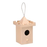 Clayre & Eef Vogelhuis Gieter 48x20x28/40 cm Zwart Grijs Metaal Vogelhuisje Hangend Zwart Vogelhuisje Hangend