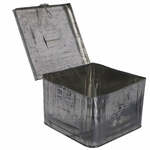 Voorraadblik "Storage" naturel metaal 22x22x17 cm