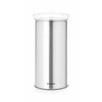 Brabantia voorraadbus voor 18 koffiepads matt steel fingerprint proof / red