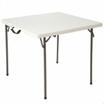 MaxxGarden Picknicktafel inklapbaar - Biertafel met banken - Vouwtafel + 2 vouwbare zitbanken - WIT- 105 cm