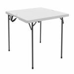 Perel Klaptafel, inklapbaar, weerbestendig, handgreep, maximaal 100 kg, wit