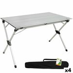 Goliving Inklapbare Tafel - Klaptafel - Campingtafel - Vouwtafel Buiten - 122 x 60 x 74 cm - Zwart