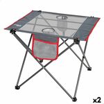 Opvouwbare Campingtafel van Aluminium Oprolbare Picknicktafel Draagbare Vouwtafel op Lage Hoogte met Draagtas 89 x 59 x 45 cm