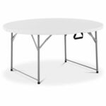 Marbueno Vouwtafel Resina Wit D.122x74 cm Catering, Strand en Kamperen 10530