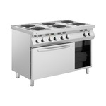Gastro elektrisch fornuis - 15600 W - 6 platen - met heteluchtoven - onderkast - Royal Catering