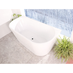 Looox Vrijstaand ligbad Chill 170 x 80 x 60 cm glans wit, buitenzijde mat zwart