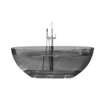 Looox Vrijstaand ligbad Chill 170 x 80 x 60 cm glans wit, buitenzijde mat zwart