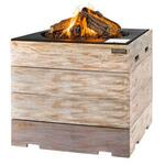 Deksel Cocoon vuurtafel vierkant klein zwart