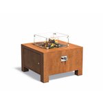 Vuurtafel Forno Brann aluminium 63x63x60cm.