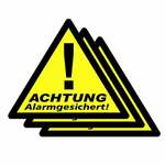 ABUS AU1423 Waarschuwingssticker Alarmsysteem Taal Duits (b x h) 74 mm x 52.5 mm