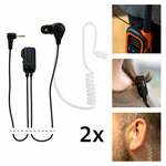 Alecto FRH-10 DUO - Airtube headset walkie talkie, 2 pack, zwart