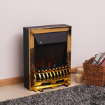 HOMCOM elektrische haardkachel, 2000 W, wandhaard met vlameffect, energiezuinig, veilig ontwerp, modern, zwart | Aosom.nl