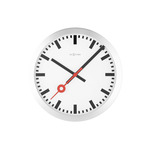 AMS W7455 wandklok met slinger. Sonomahout en aluminium