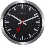 NeXtime ne-90513wi wandklok + weerstation 25cm wit rc aluminium