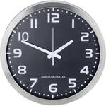 NeXtime ne-90513zw wandklok + weerstation 25cm zwart rc aluminium