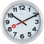 NeXtime ne-3998ar wandklok dia. 19 cm, geborsteld aluminium, &apos;station&apos;