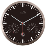 NeXtime ne-3998st wandklok dia. 19 cm, geborsteld aluminium, &apos;station&apos;