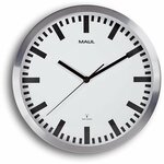 TFA Dostmann 60.3528.02 Zendergestuurd Wandklok 300 mm x 45 mm Aluminium Slepend uurwerk (geluidsloos)