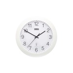 Zendergestuurde Wandklok 30 cm Analoog Wit/Zwart