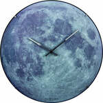 13-inch LED acryl elektronische klok groot scherm vierkante wandklok met timing temperatuur vochtigheid (6632 wit blauw)