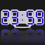 Multifunctionele grote 3D LED digitale Wandklok Alarm met sluimerfunctie 12/24 uur Display voor Home keuken Bureau DC 5V CE Certificated(Green)