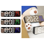 Fedec Digitale wandklok - CO2 meter - LED Display - Zwart