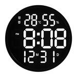 TFA Dostmann 60.4521.01 Wandklok Zendergestuurd 360 mm x 28 mm x 235 mm Zwart Groot display