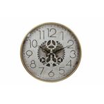 Wandklok Gear creme/goud metaal 60x8x60cm