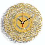 TM027 Woondecoratie Acryl Wandklok (digitaal goud)