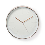 NeXtime NE-3268 Turning Square Wandklok Groot 85 cm Goud/Wit/Metaal
