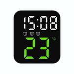 6609 3D Stereo LED Wekker Woonkamer 3D Wandklok Kleur: Groen